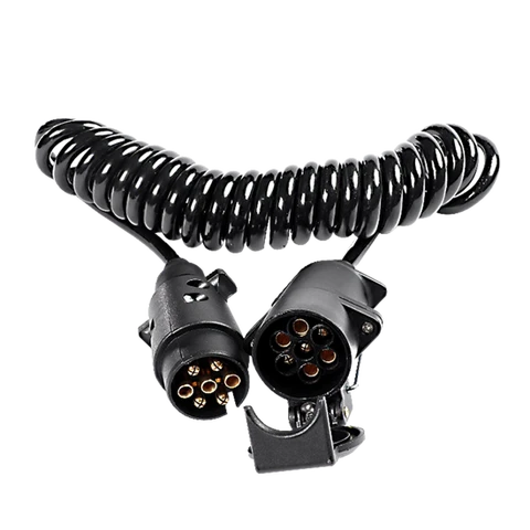 ISO1724 Trailer Coil Extension Adapter Cable 12v 24v Spiral Trailer Connector Cable