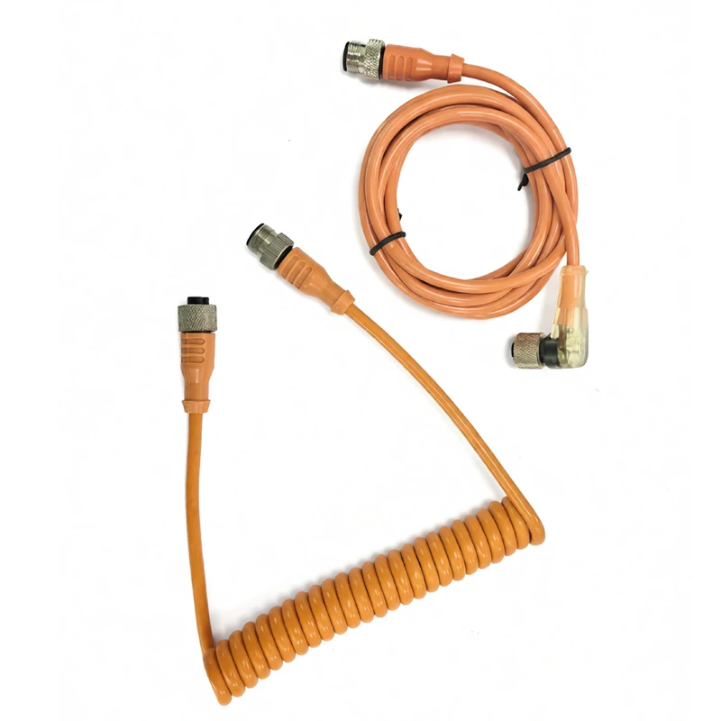 M8 M12 Female to Male 4-PINS Connector 2M Cable, PVC Non-shielded Cable ODM Offered, Proximity Photoelectric Sensor Cable