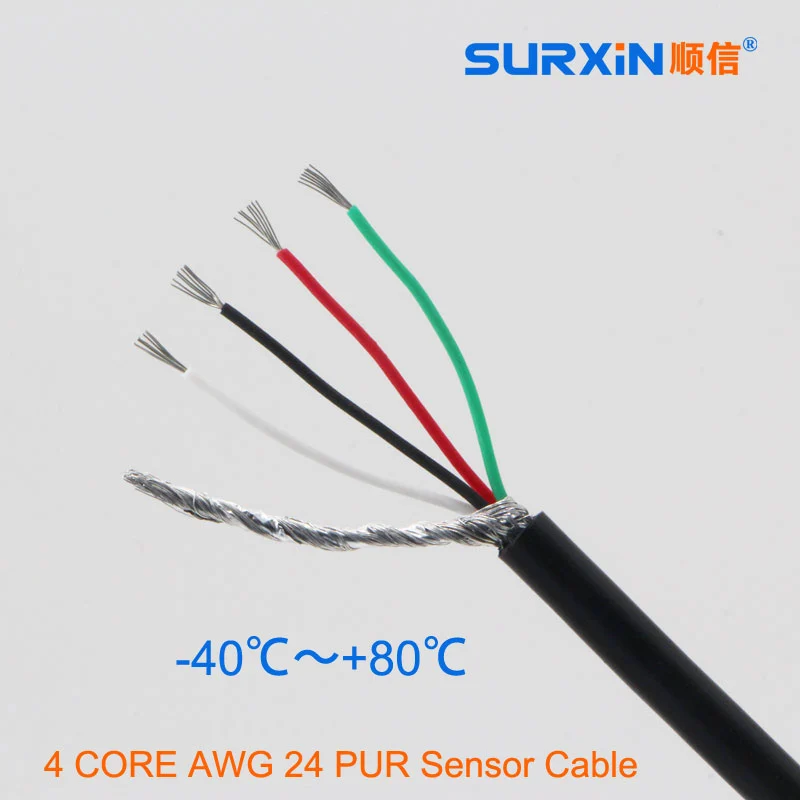 24AWG Stranded Tinned Copper Conductor Load Cell Sensor Cable 4 5 6 Core for Weighing Indicator Junction Box