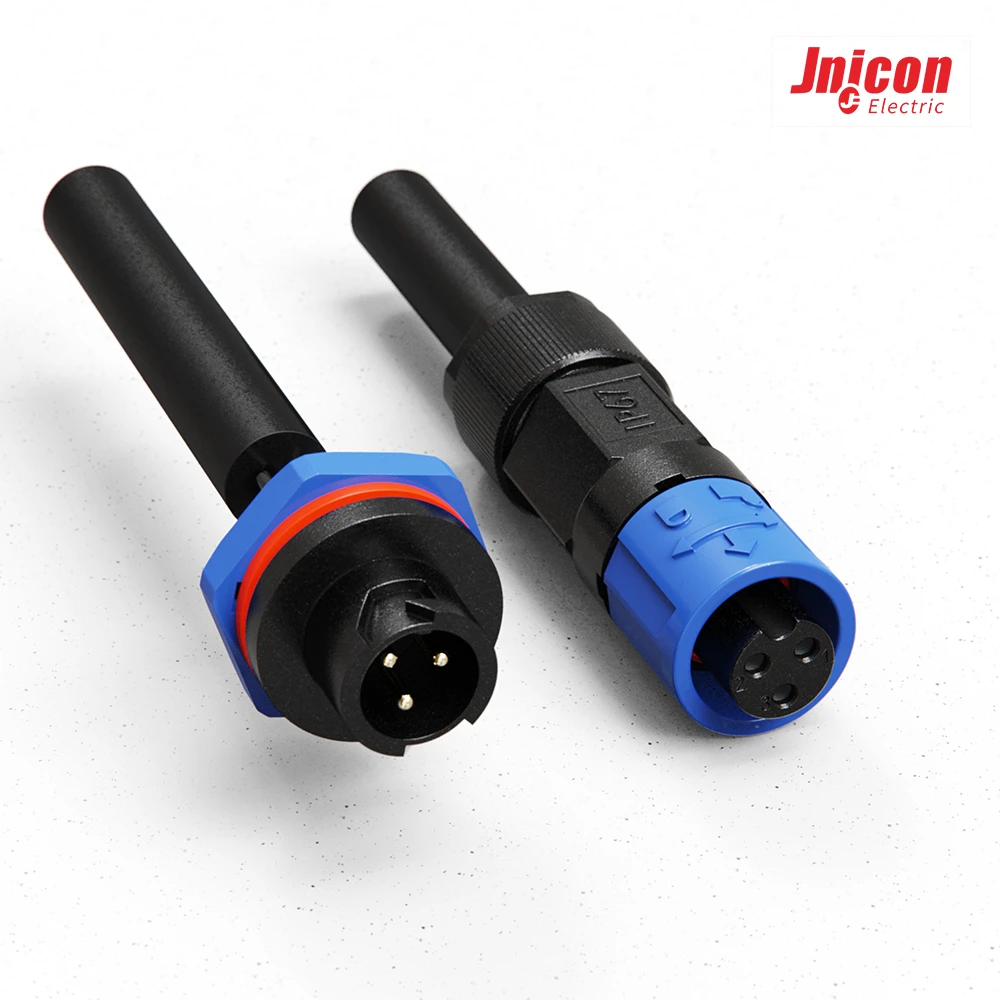 M12 2 Core Field Installable IP67 Waterproof Power Screw Terminal Circular Plug Industrial Automation Sensor Cable 300V