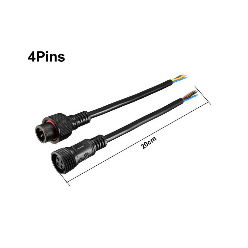 IP67 Waterproof 12 Pin M12 Male Sensor Connector Extension Cable