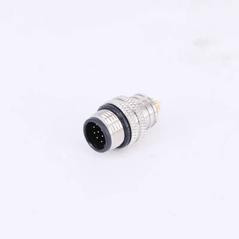 Circular M12 12-Pin Male Connector Waterproof Welding Wire Type Product Category Connectors