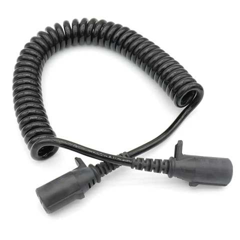 Trailer Spiral Connector Cable Power Electrical 7-Way ABS 7-core Cord for RV Caravan