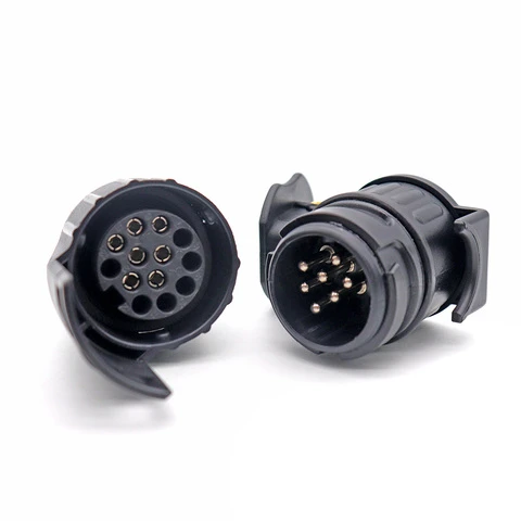 European Trailer Plug Connector 12V/24V 7-13 Way 13-7 Pin Trailer Socket Adapter Electrical for RV Caravan Truck