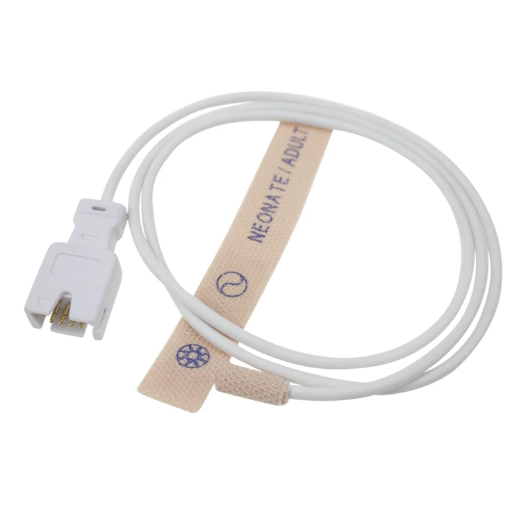Disposable 9-Pin Triple Keyed SpO2 Sensor Cables 3ft Length CE Certified Class II Medical Consumables for Neonates and Adults
