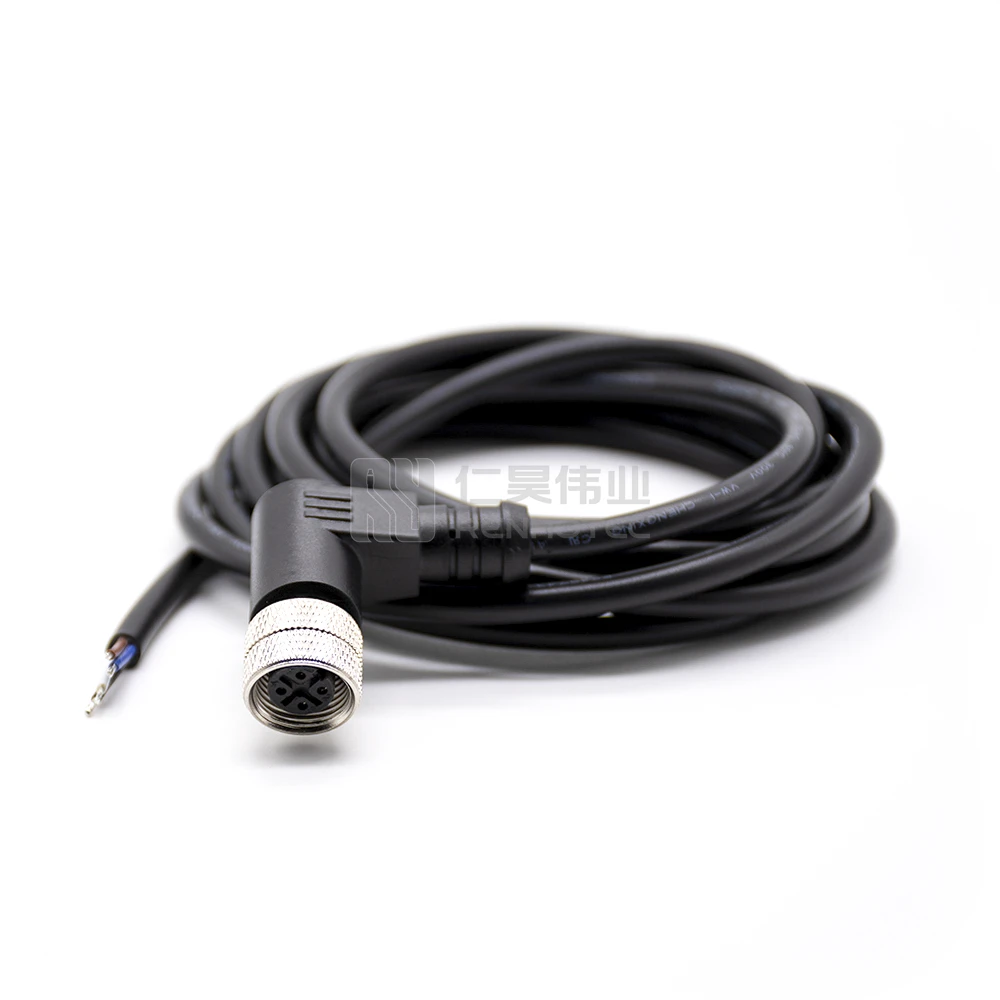 M12 Sensor Connector Cable Single Head M12 4 Pin Aviation Cable