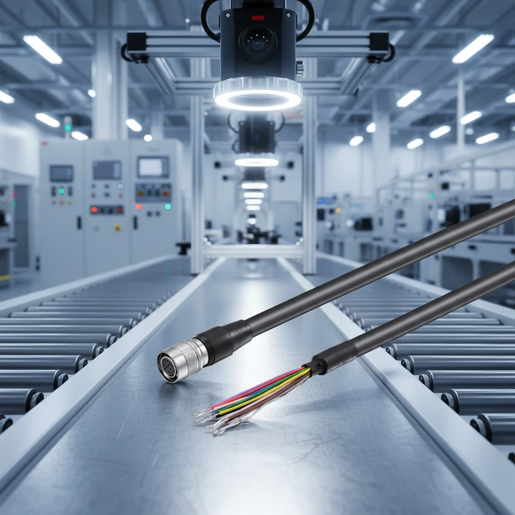 Machine Vision HRS 6p Female IO Cable Right Angle PVC for Automobile Applications-by China Flexible Cable Manufacturers
