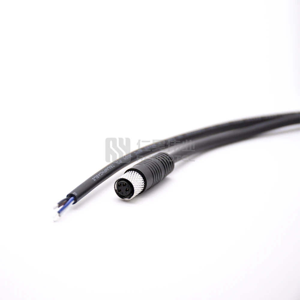 M8 A-Coded 4 Pin Female PVC Shielded Sensor Cable IP67