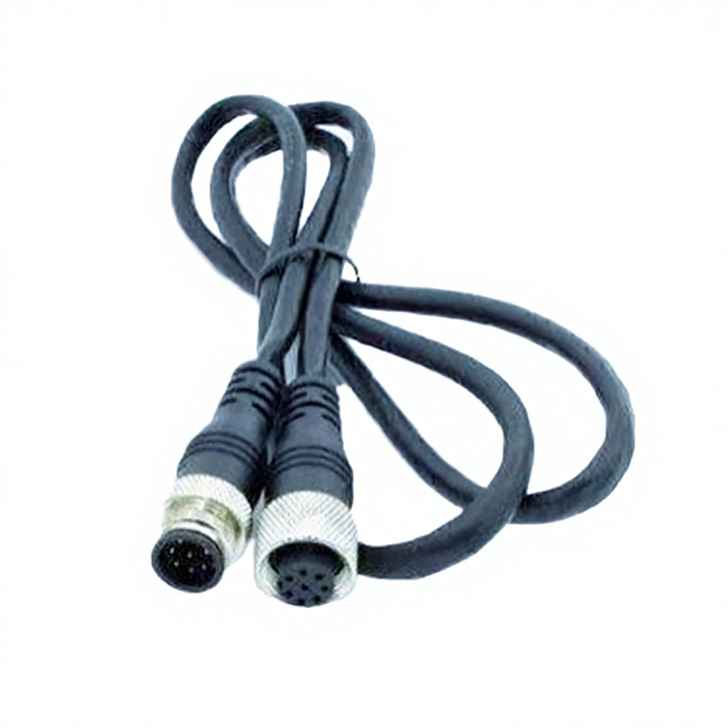 M12 Male Female Circular Connector Copper Contact IP67 Stainless Steel Housing Nickel Plated 4P