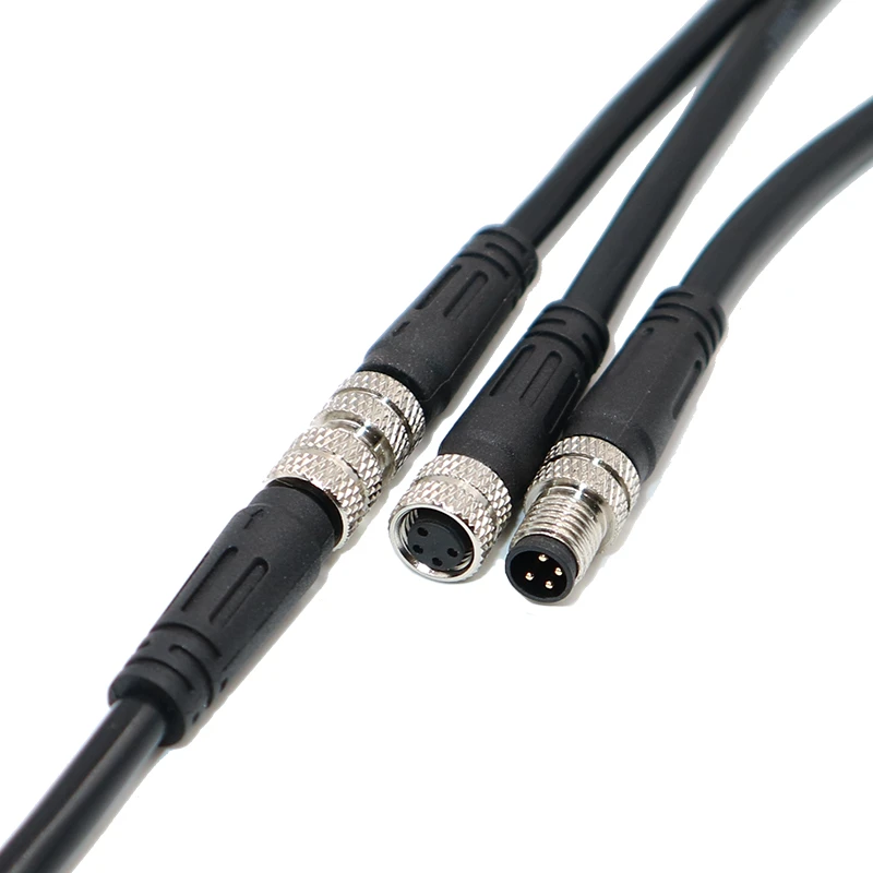 M8 4pin male to female waterproof sensor cable