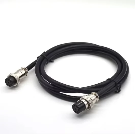 Wavelink Customizable Waterproof Electrical M12 Sensor Cable 2 3 4 5 6 7 9 12 17 Pin IP68 Male to Female LED Cable Assembly