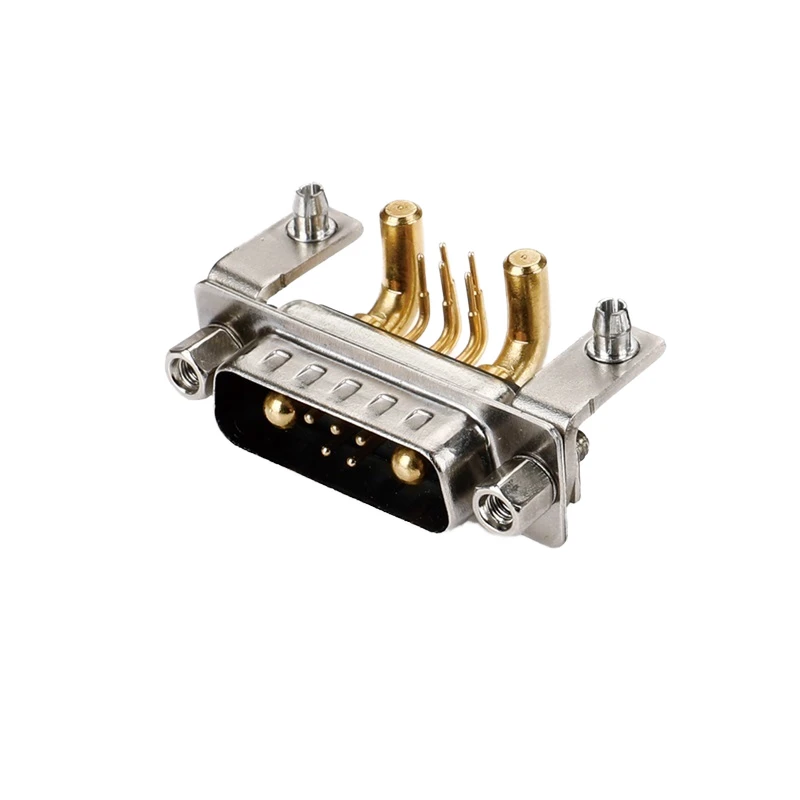 7W2 Male Right Angle Riveted Insert Lock Screw High Quality 12V 7P High Current D-SUB DIP Connector for Industrial