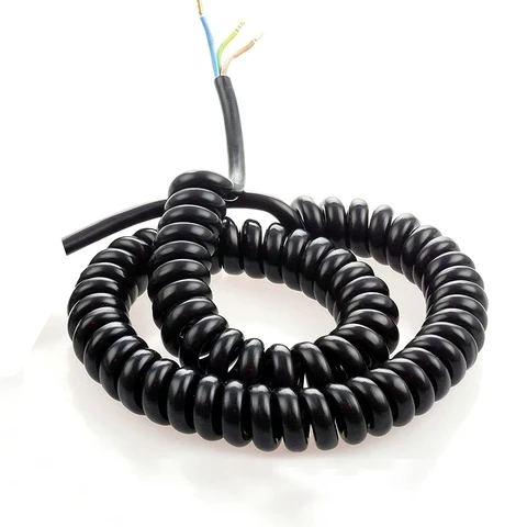 Flexible Coiled Electrical Power Cable 7\8\9\10\11\12 Core Retractable Spiral Cable