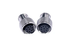 M12 8-pin Female Connector 4-pin IP67 Waterproof Gold-plated Male-female Mating Socket; Type D/X Aviation Connector