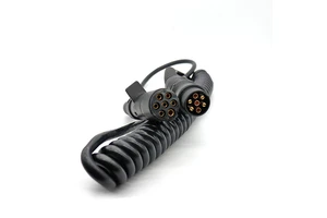 Truck Trailer Wire Electrical Seven-core 7-core 7-pin Non-ABS 7-wire Coil Cable with Spring protection and Connector