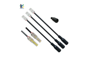 DC Female Plug Connector Cable for 8mm 10mm 2-Pin LED Strip, Compatible with SMD and COB LED Strips