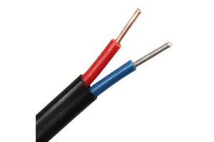 KC 2*1mm2 PVC Insulated K Type Thermocouple Compensating Wire High Temperature Sensor Cable