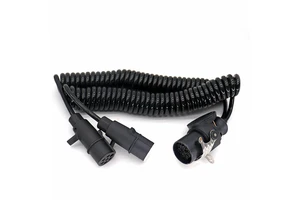 Trailer Coil Cable ISO 12098 ADR 15 Pin Trailer Connector  to 2x 7 Pin ISO3731 ISO1185 Trailer Suzi Spiral Adapter Cable