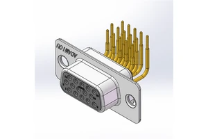 16-Pin Electronic D-Sub DB15 Dip Straight Female VGA D-Connector Brass Contact Material IP66 Rated Current 2A