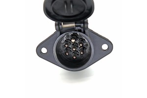 7 Pin Trailer Connector Adapter Trailer Plug Electrical Socket Replacement for RV Heavy Duty Trailer