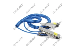 Static Grounding Clamps, Anti-static Clamp Spiral Coiled Cable for Grounding Assemblies