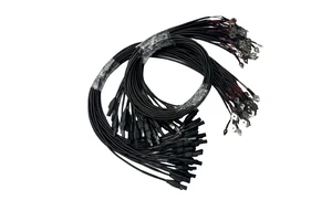 Custom M12 2 3 4 5 6 8 12 Pin Connector Cable 30 Core Sensor Cable with PP Rope Wrapping Copper Clad Aluminum for Industrial Use