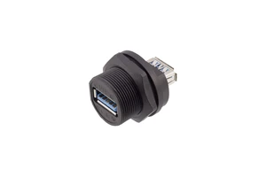 IP67 Waterproof RJ45 Jack Feedthru Ethernet Coupler LAN Female Socket PG Cable Gland Connector Front Lock Outdoor Case Side USB