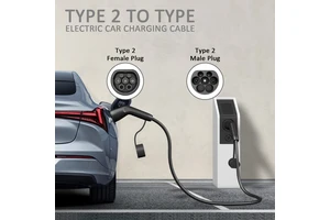 New Type 2 to Type 2 EV Charging Cable 32A 22kW Mode 3 Three-Phase AC IP54/IP67 TPU Sheath for Public Charging Stations