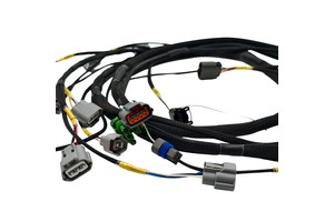 Custom Standalone ECU Engine Wiring Harness Multi Pin Sensor Plug Ignition Coil Braided Automotive Cable Assembly