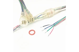 2 Core M8 Mini Smart Toilet Sensor Cable Waterproof 3P Copper Pins 2A/5A Transparent Male Female Plug Rated Current Connector