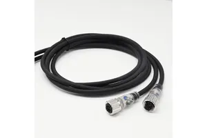 M12 4-Pin Sensor Cable with LED Indicator Brass Contact Female Plug Straight PNP Molding Coded Electronic Plastic Signal Cable