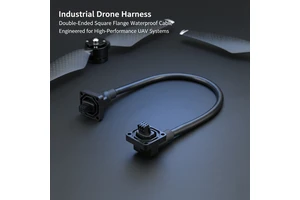 Industrial Drone Waterproof Harness, Double-End Square Flange Connector Cable for UAV System