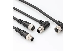 M12 A Code Male Female 2 3 4 5 8 12 17 Pin Un-Shielded Angled Cable Connector M12 Waterproof Sensor Connector Cable