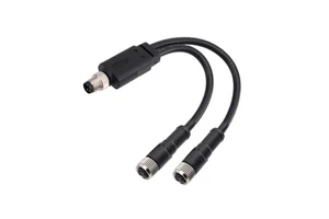 M8 Connector Y Type IP67 Shielded Overmolded Plug Cable PVC PUR Straight Angled Robotic Sensor Wiring Connectors