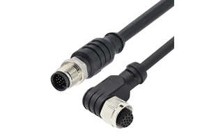 Automation Industry Sensor Plug M12 a Connecting Cable 5 X 0.34mm2 22AWG 2P 3P 4P 5P 8P 12P 17P Angle M12 Connector Cable