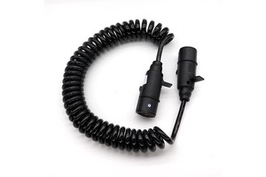 7-Way Trailer Spiral Cable 7 Pin Electrical Power Wire Connector ABS EBS Cord for RV Caravan