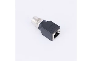 M12 to RJ45 Adapter with Female D-Coded Straight Copper Contact for Cat5e Cable Copper Connectors