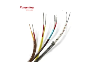PT100 PVC Silicone FEP PFA PTFE Fiberglass Insulation Thermocouple Sensor Wire Cable