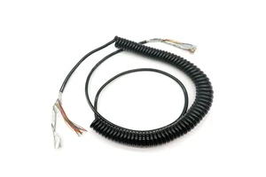 Manufacturer Flexible Spiral Cable Wire 2 3 4 5 6 7 12 Core Encoder Power Signal Cable Coiled Cord Cable