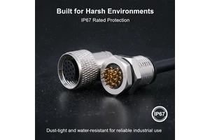 17 Pin Industrial Circular Connector | Gold-Plated Contacts Thread-Locking Aviation Plug for Sensors