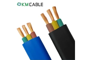High Performance JHSB Deep Well Borewell Cable 2/3 Core 2.5-6mm², Wear Resistant Waterproof Submersible Pump Copper Wire