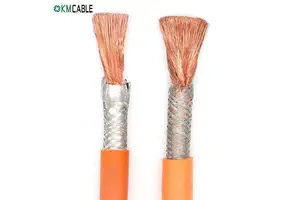 Orange EV HV Car Cable 25mm 35mm 50mm 70mm FHL2G FHLR2GCB2G EVRP XLPO Silicone Rubber Electric Vehicle Cable