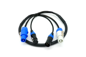 Manufacturer Powercon 3pin XLR Combo Cable High Performance Audio Cable 3 Pin XLR AC Combine Cable