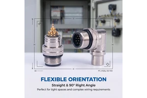 IP67 M12 Circular Connector a Code 4 Pin 5 Pin 8 Pin for Sensor and PLC Connection