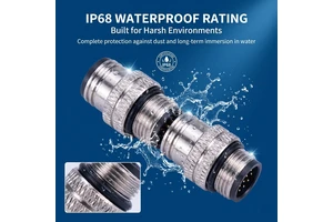 Industrial M12 Circular Connector IP67 Waterproof a Code D Code X Code for Automation