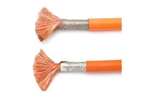 Automotive HV Cable FHLR2GCB2G 25mm 35mm 50mm 70mm 95mm Silicone Rubber Powertrain Orange Shield EV Power Cable Wire