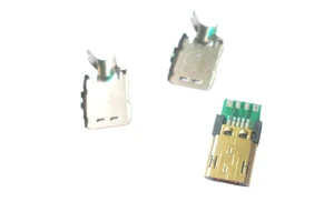 Stainless Steel Micro USB B Plug for PCB Application
