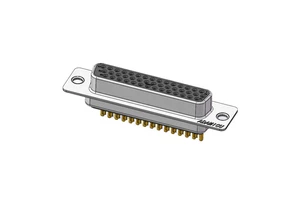 Industrial 44-Pin Female Solder Cup Stamped Contacts D-Sub HD44 Connector Brass Material 2A Rated Current for Wire Connections