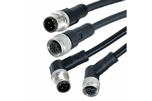 M8 Circular Sensor Cable 3-Pin Male IP67 Automotive with PC Housing Open Ended Wires PUR Cable