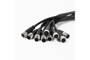 Custom Waterproof Industrial IP67 IP38 M12 Female Male Connector Cable 3 4 5 8 Pin Sensor Connector Cable